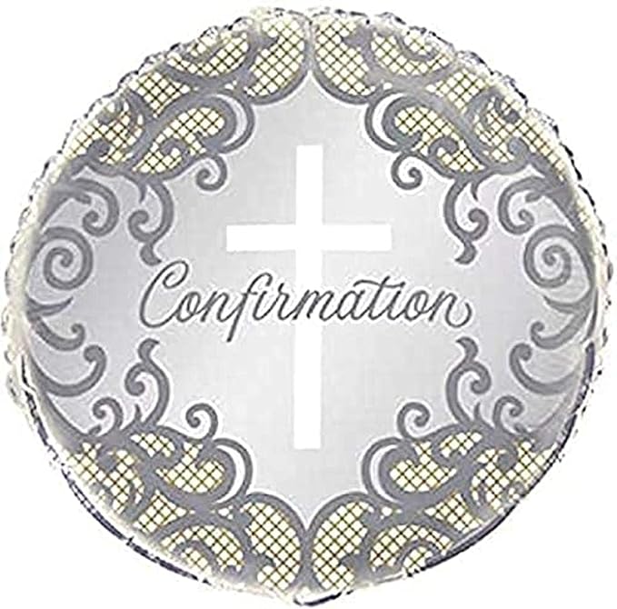 #607 Fancy Cross Confirmation 18in Printed Mylar
