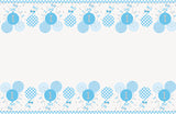 Blue Gingham 1st Birthday Rectangular Plastic Table Cover 54in x 84in