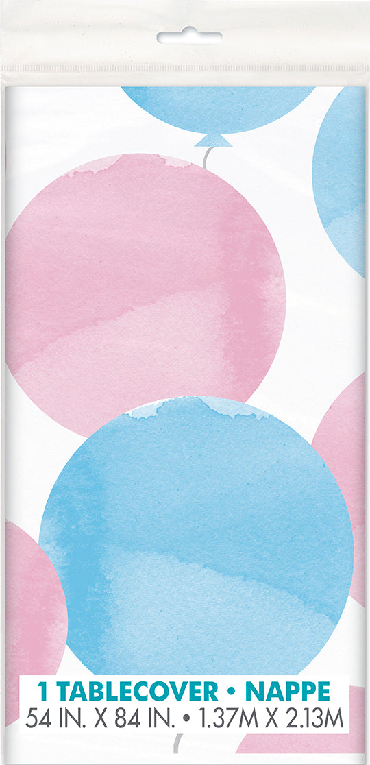 Gender Reveal Party Rectangular Plastic Table Cover 54in x 84in