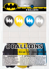 Batman 12in Latex Balloons 8ct