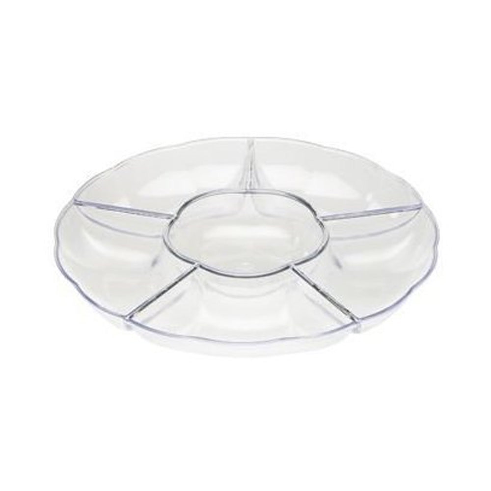 Clear Plastic Round Sectional Tray