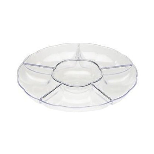 Clear Plastic Round Sectional Tray