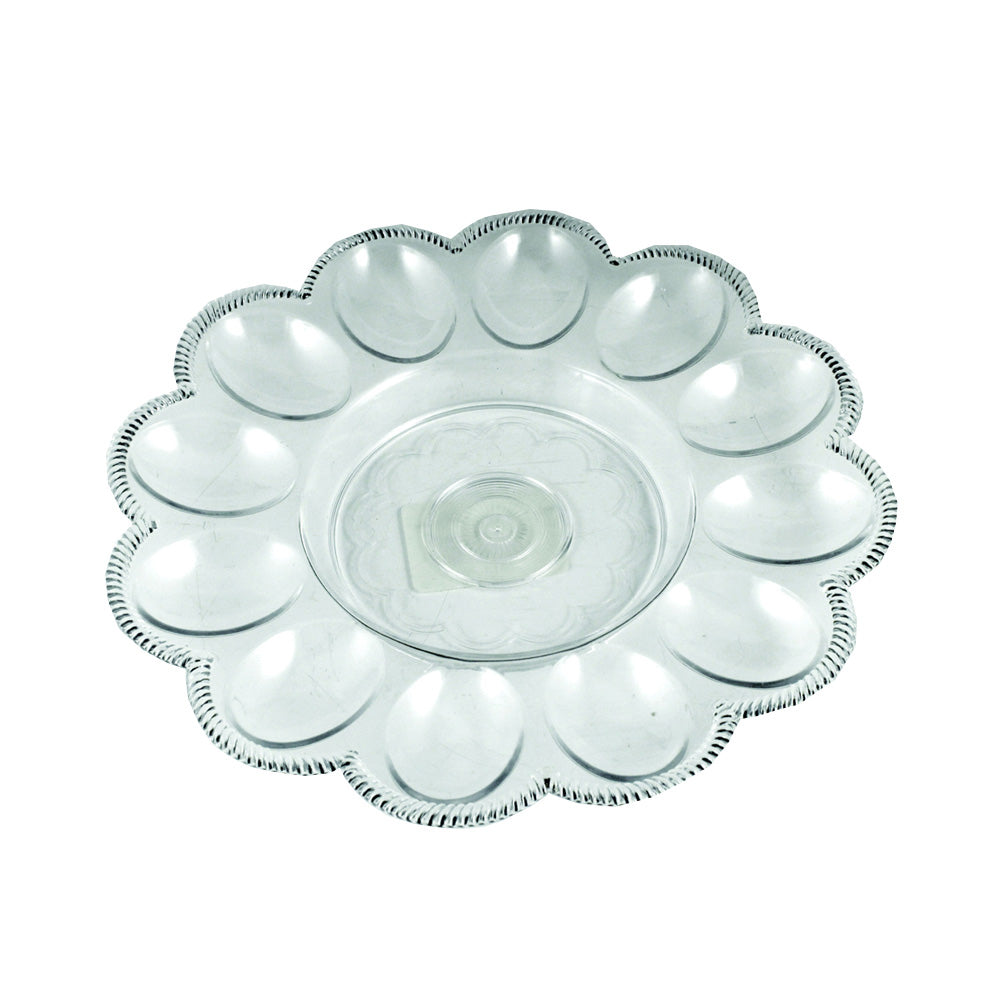 Clear 9.5" Plastic Egg Dish