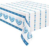 Starry Hanukkah Rectangular Plastic Table Cover 54 x 84