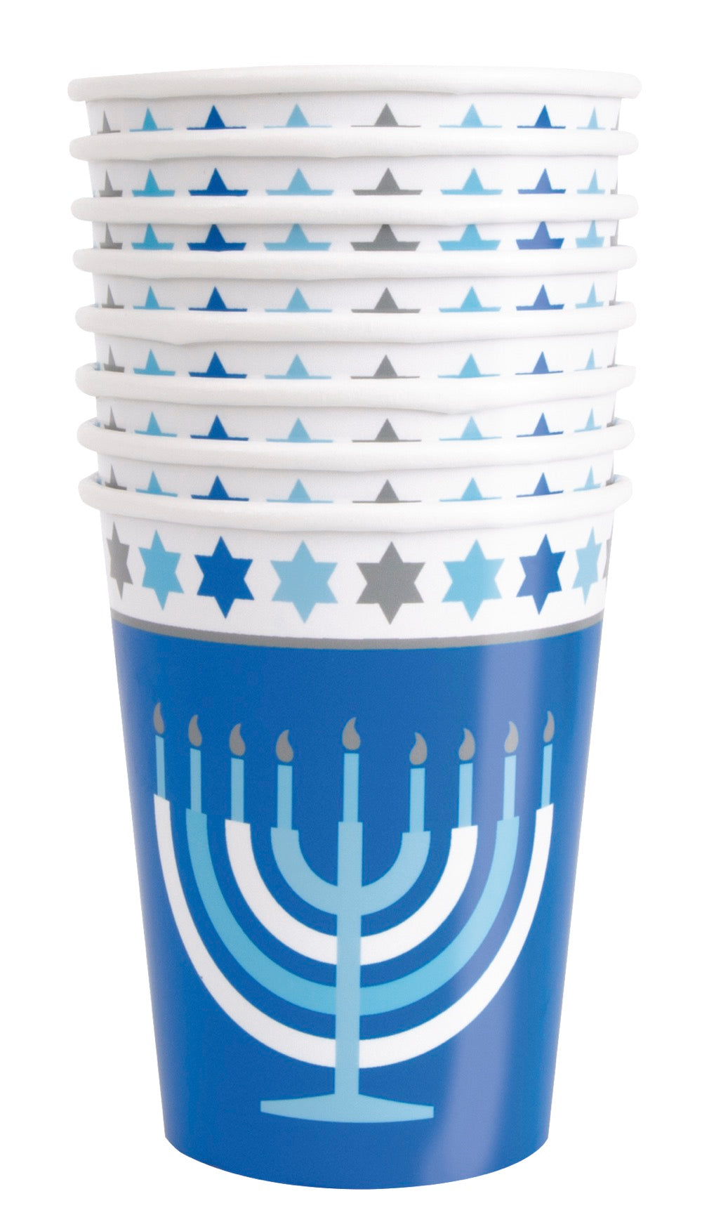 Starry Hanukkah 9oz Paper Cups 8ct
