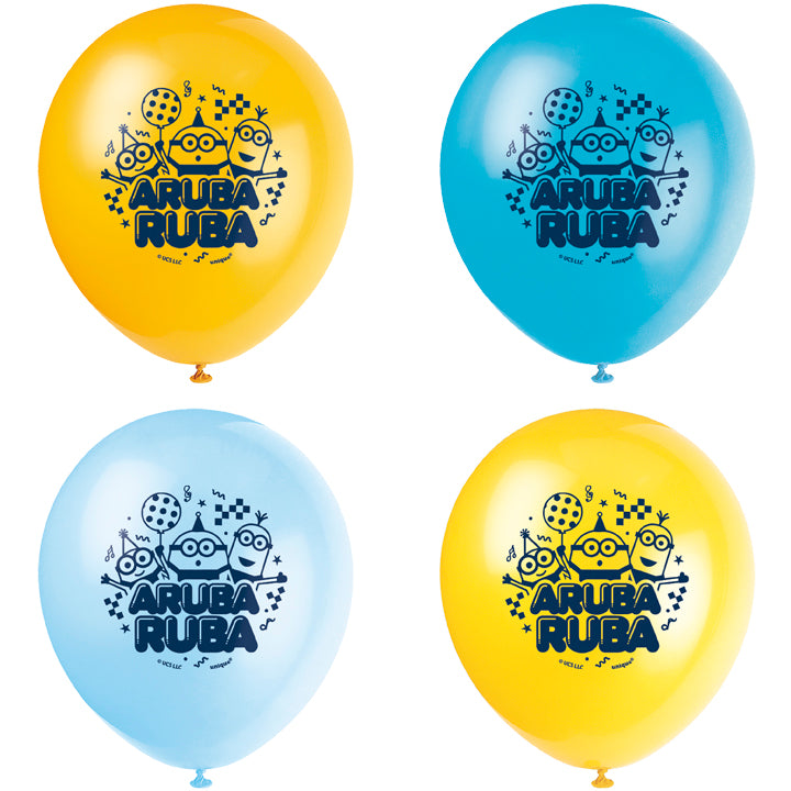 Minions 2 12in Latex Balloons 8ct