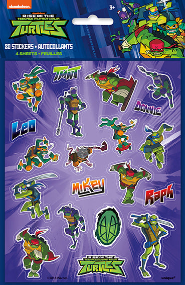 Rise of the TMNT Sticker Sheets 4ct – Party Fair