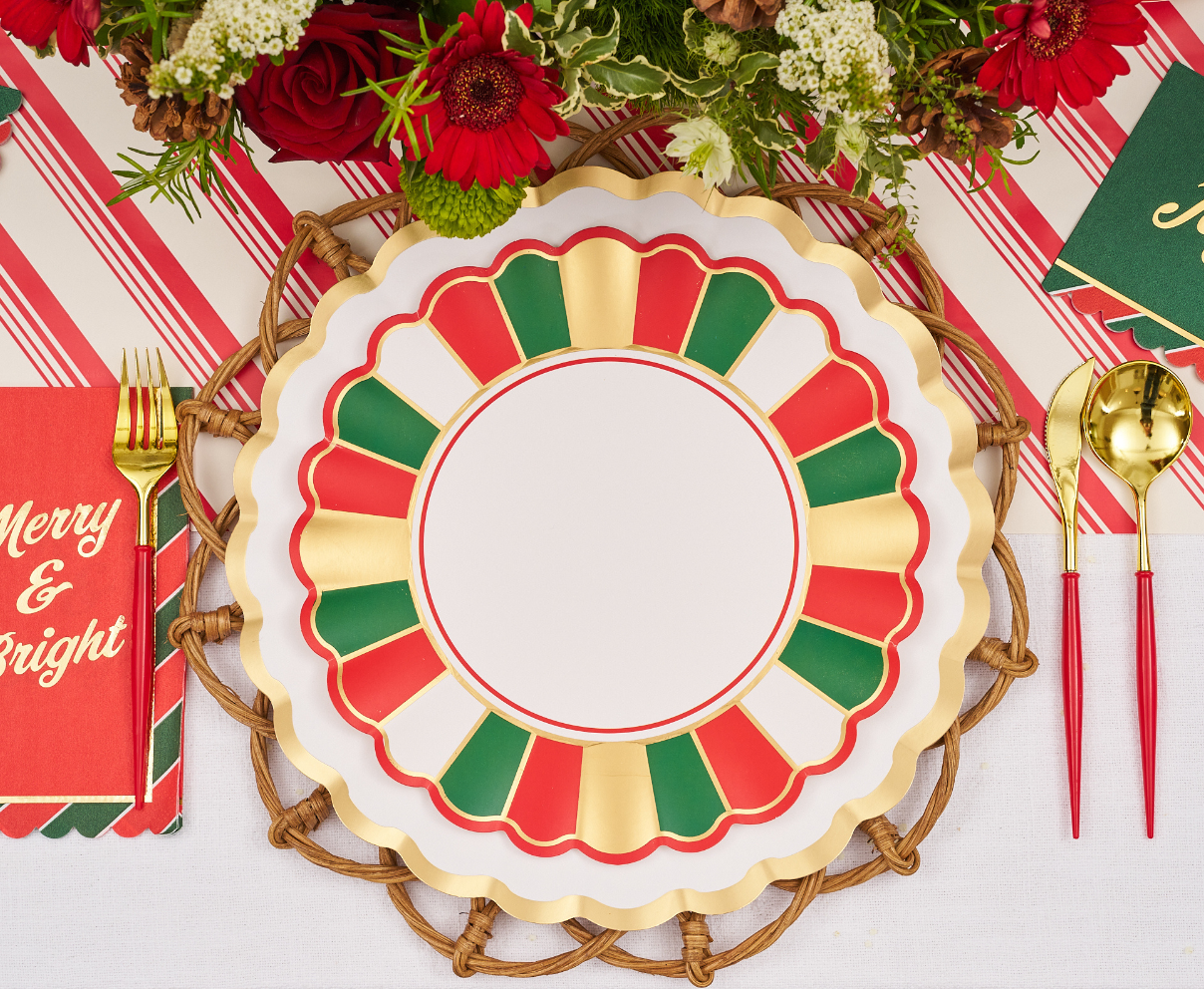 Joyful Christmas 10.5in Dinner Plates 8ct