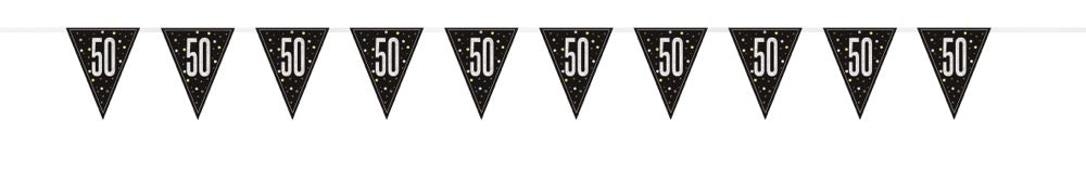 Glitz Black Flag Banner 9ft - 50
