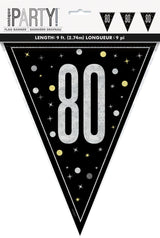 Glitz Black Flag Banner 9ft - 80