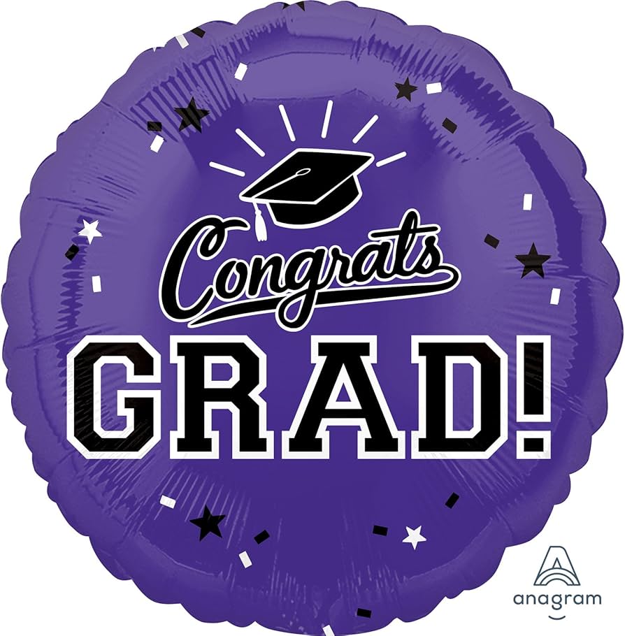#G12 School Pride Purple 18in Printed Mylar