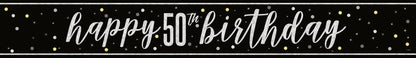 Glitz Black Prism Foil Banner 9ft - 50