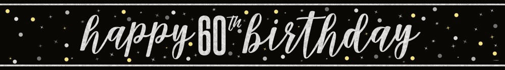 Glitz Black Prism Foil Banner 9ft - 60