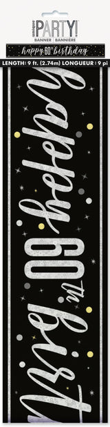 Glitz Black Prism Foil Banner 9ft - 60
