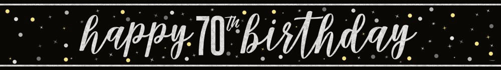 Glitz Black Prism Foil Banner 9ft - 70