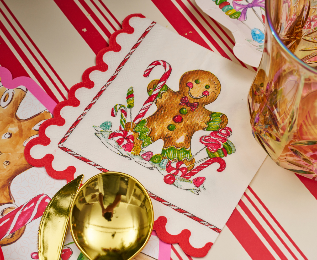 Gingerbread Cocktail Napkins 26ct