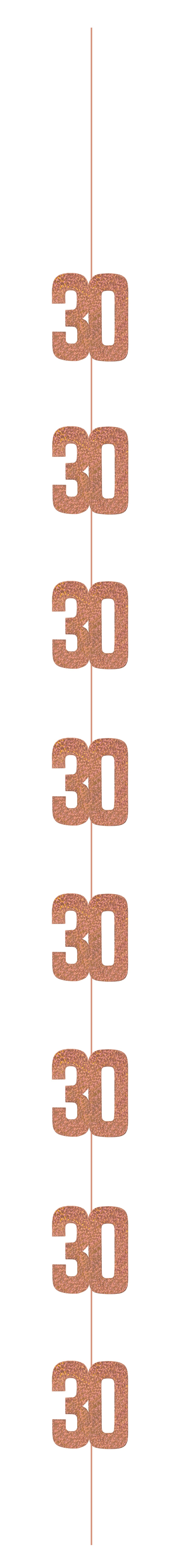 Glitz Rose Gold Hanging Decorations 5ft - 30