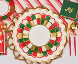 Joyful Christmas 8in Salad/Dessert Plates 8ct
