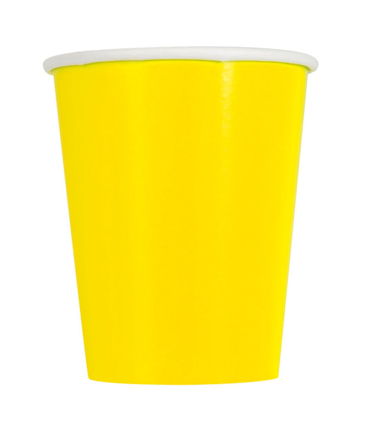 Yellow 9oz Paper Cups 14ct