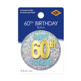 60th Birthday Button