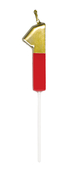 Number Candle Gold Dipped