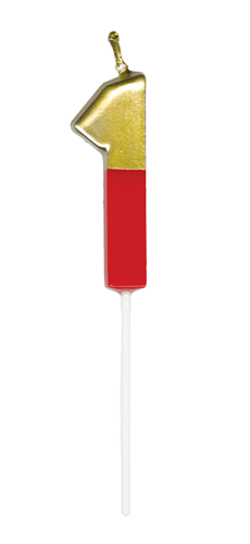Number Candle Gold Dipped