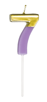 Number Candle Gold Dipped
