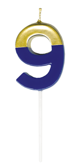 Number Candle Gold Dipped