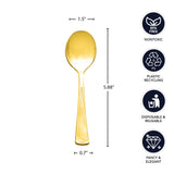 Gold Plastic Cutlery 50ct