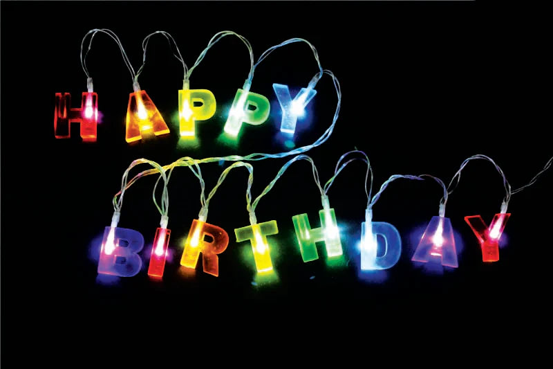 Happy Birthday LED String Lights