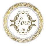 Lace Plate - White w/ Gold Edge
