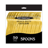 Gold Plastic Cutlery 50ct