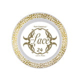 Lace Plate - White w/ Gold Edge
