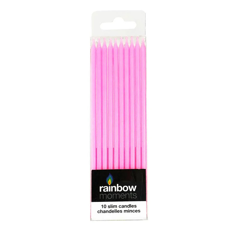 Slim Candles By Color 10ct