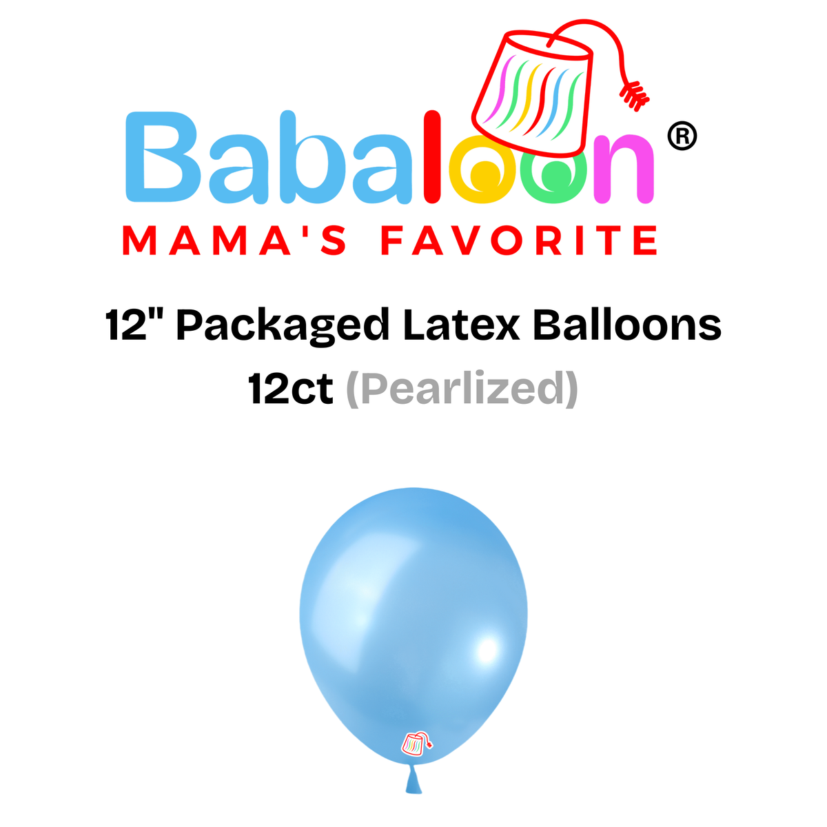 12" Pearlized Packaged Latex Balloons 12ct - Not Inflated