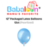 12" Pearlized Packaged Latex Balloons 12ct - Not Inflated