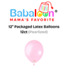 12" Pearlized Packaged Latex Balloons 12ct - Not Inflated