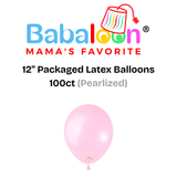 12" Pearlized Packaged Latex Balloons 100ct - Not Inflated