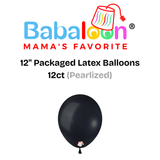 12" Pearlized Packaged Latex Balloons 12ct - Not Inflated