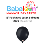 12" Pearlized Packaged Latex Balloons 100ct - Not Inflated