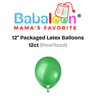 12" Pearlized Packaged Latex Balloons 12ct - Not Inflated
