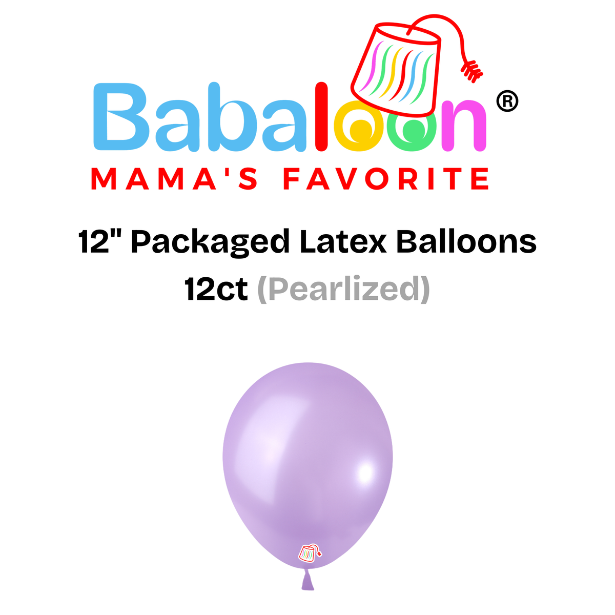 12" Pearlized Packaged Latex Balloons 12ct - Not Inflated