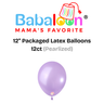 12" Pearlized Packaged Latex Balloons 12ct - Not Inflated
