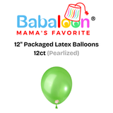 12" Pearlized Packaged Latex Balloons 12ct - Not Inflated
