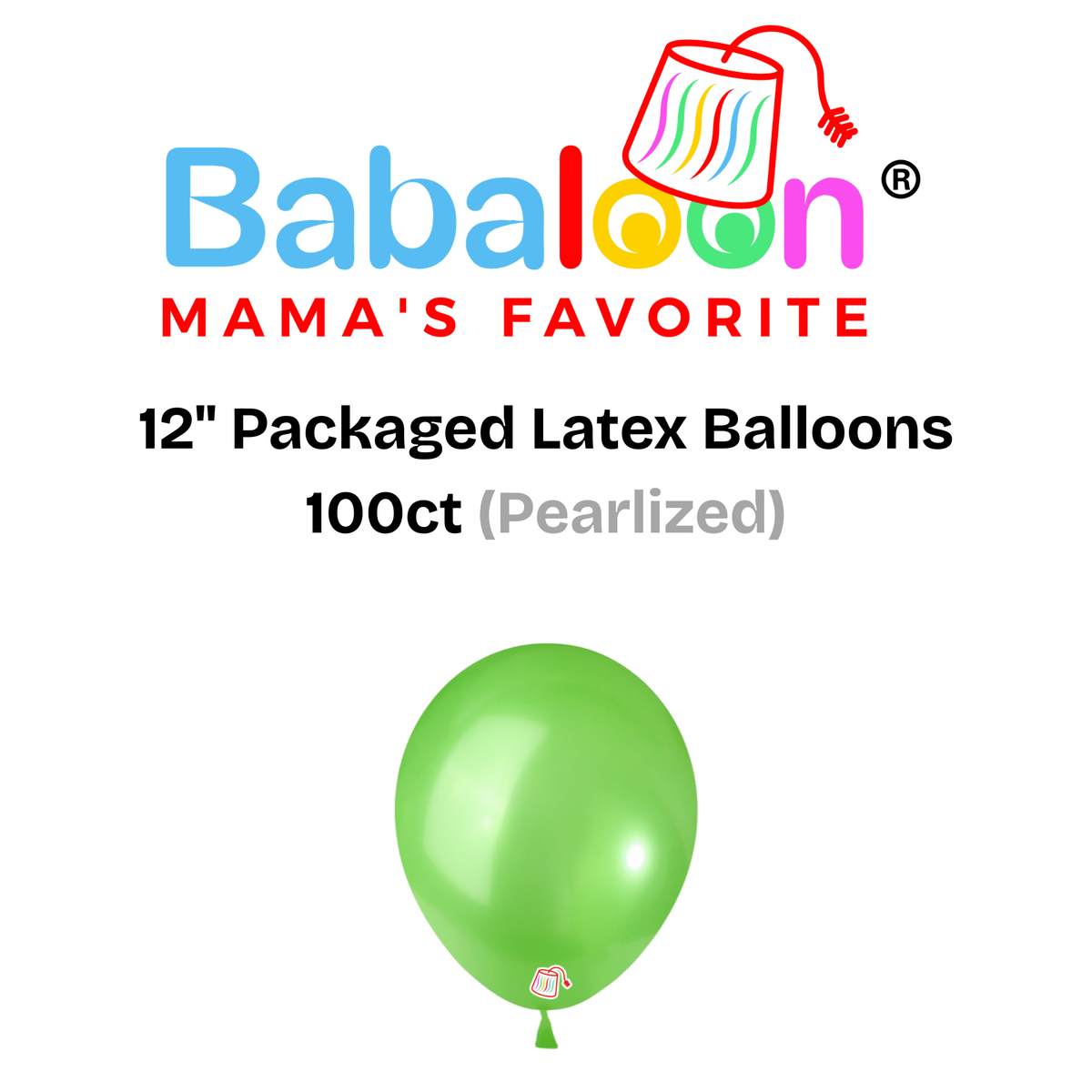12" Pearlized Packaged Latex Balloons 100ct - Not Inflated