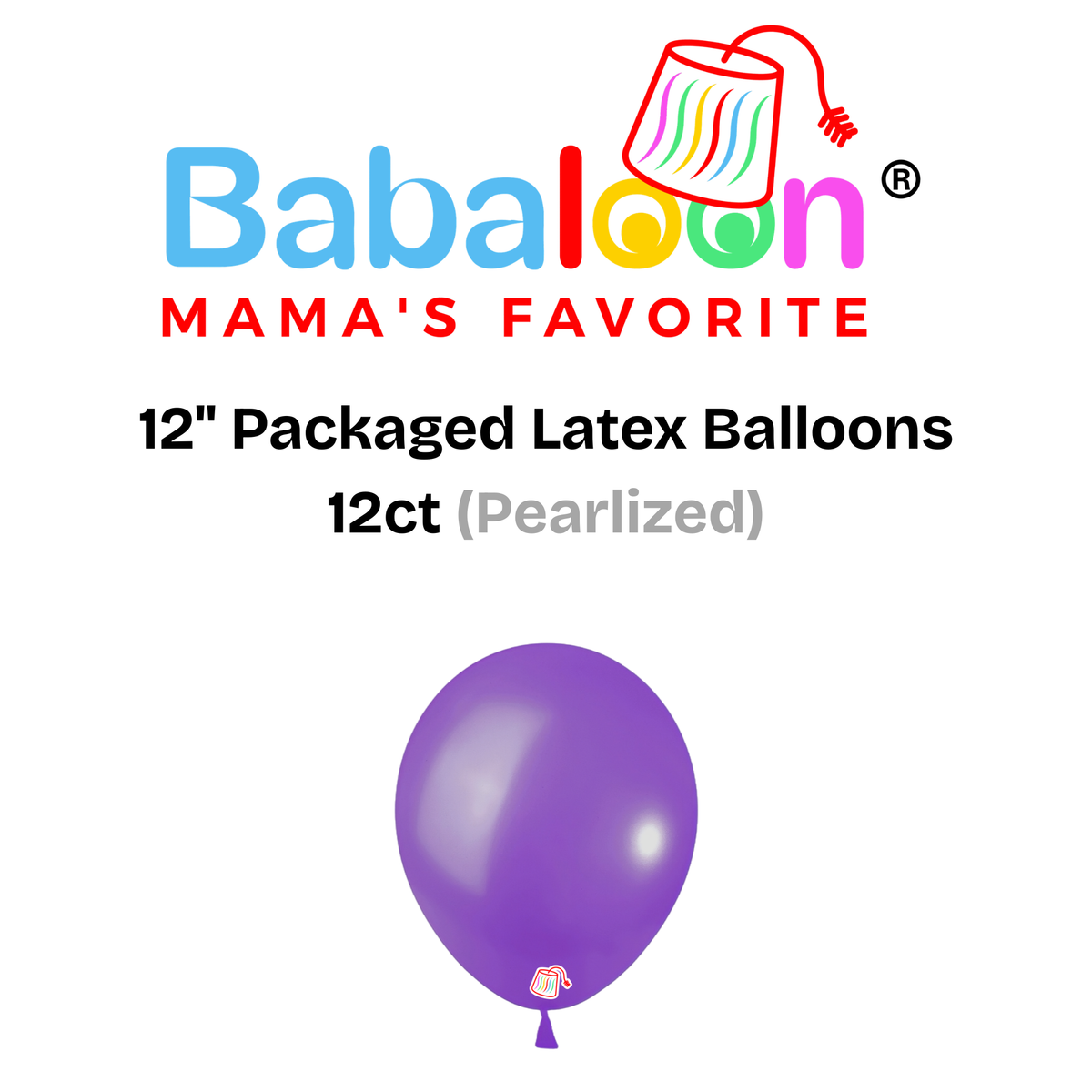 12" Pearlized Packaged Latex Balloons 12ct - Not Inflated