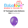 12" Pearlized Packaged Latex Balloons 12ct - Not Inflated