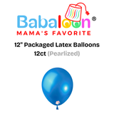 12" Pearlized Packaged Latex Balloons 12ct - Not Inflated