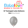 12" Pearlized Packaged Latex Balloons 12ct - Not Inflated