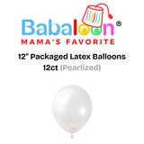 12" Pearlized Packaged Latex Balloons 12ct - Not Inflated